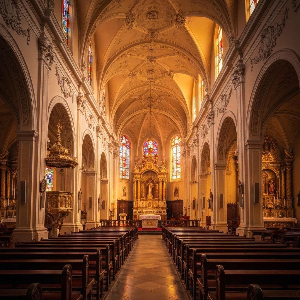 Interior de uma igreja católica